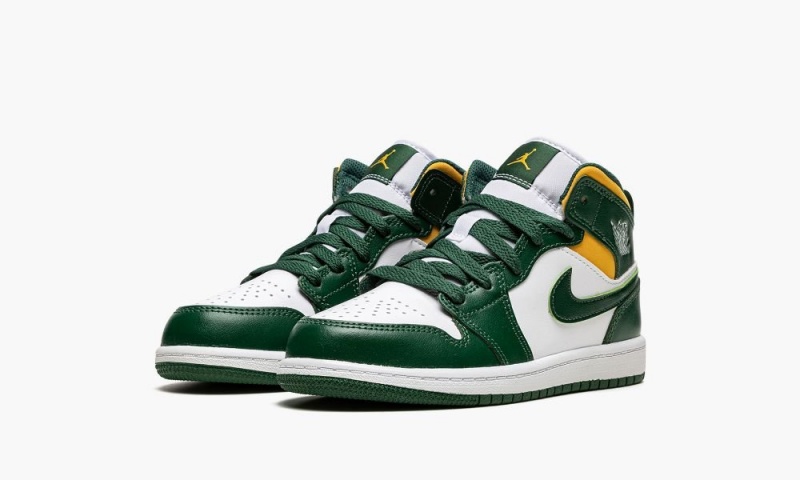 Nike Air Jordan 1 Mid PS 'Sonics' Schoenen Kinderen Groen Wit Nederland | 263187-OZV