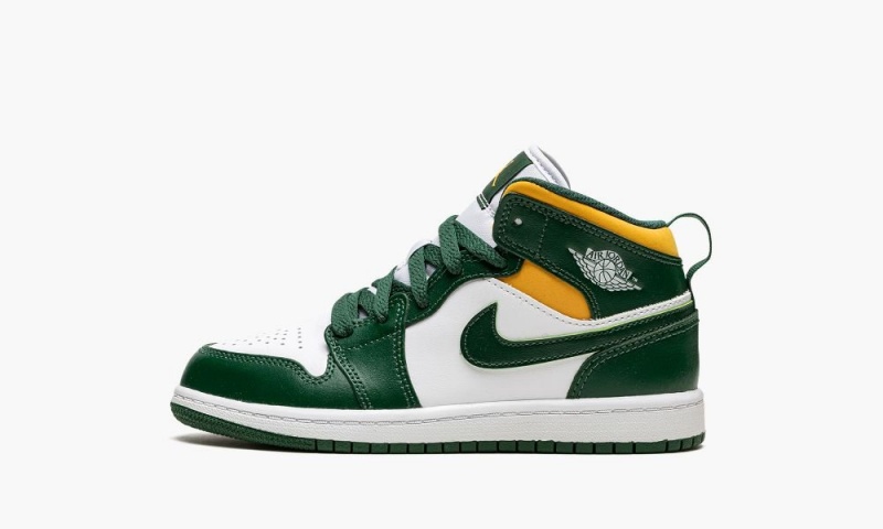 Nike Air Jordan 1 Mid PS \'Sonics\' Schoenen Kinderen Groen Wit Nederland | 263187-OZV