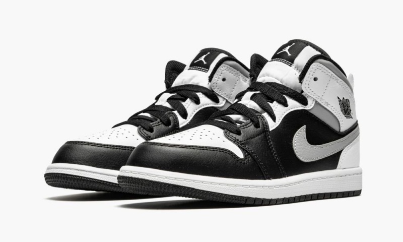 Nike Air Jordan 1 Mid PS 'White Shadow' Schoenen Kinderen Zwart Grijs Nederland | 318560-LHE