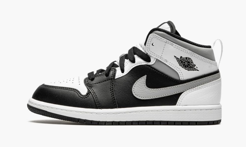 Nike Air Jordan 1 Mid PS \'White Shadow\' Schoenen Kinderen Zwart Grijs Nederland | 318560-LHE