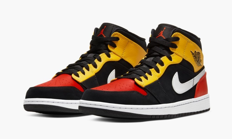 Nike Air Jordan 1 Mid SE 'Amarillo Orange' Schoenen Heren Zwart Oranje Nederland | 801943-BEX