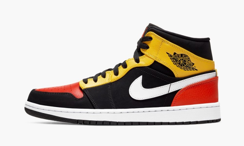 Nike Air Jordan 1 Mid SE \'Amarillo Orange\' Schoenen Heren Zwart Oranje Nederland | 801943-BEX