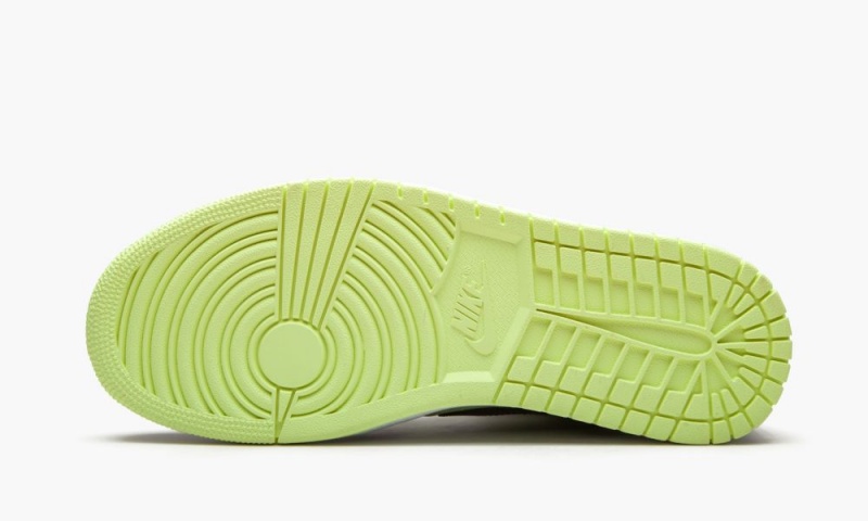 Nike Air Jordan 1 Mid SE 'Barely Volt / Chile Red' Schoenen Dames Zwart Rood Groen Nederland | 258960-VUW