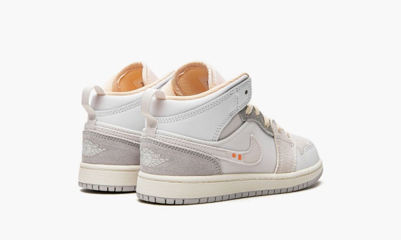 Nike Air Jordan 1 Mid SE Craft PS Schoenen Kinderen Wit Grijs Nederland | 693817-DMJ