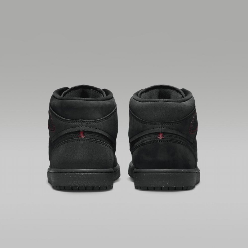 Nike Air Jordan 1 Mid SE Craft Schoenen Dames Donkergrijs Rood Zwart Nederland | 692140-FPM