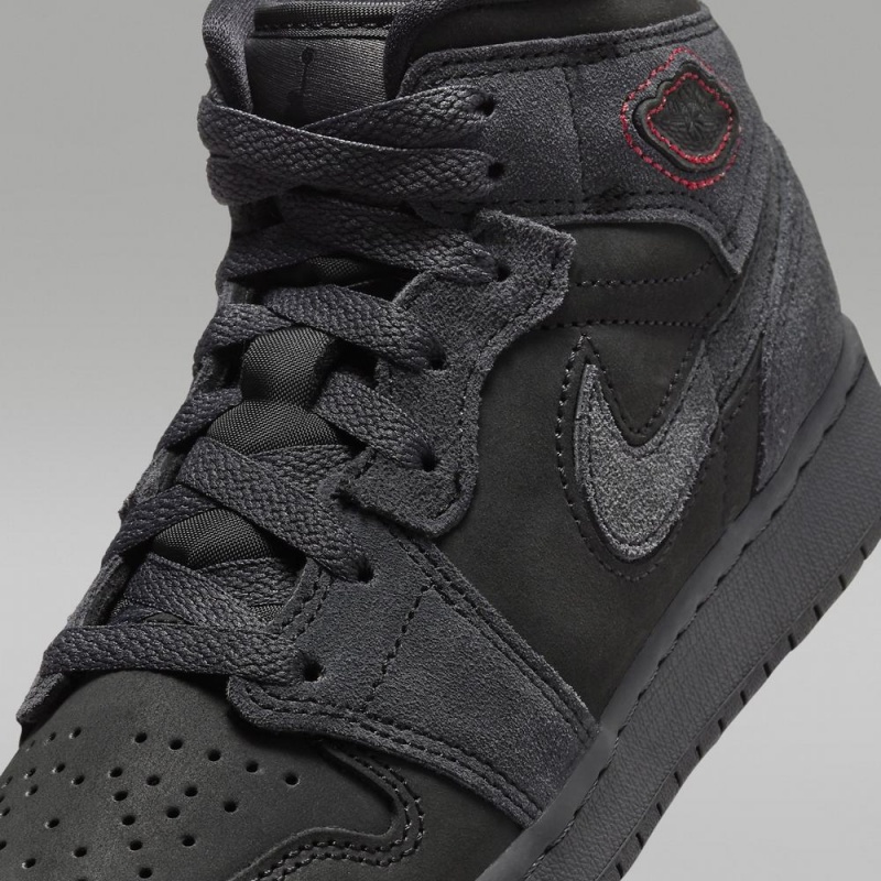 Nike Air Jordan 1 Mid SE Craft Schoenen Kinderen Donkergrijs Nederland | 092873-MFH