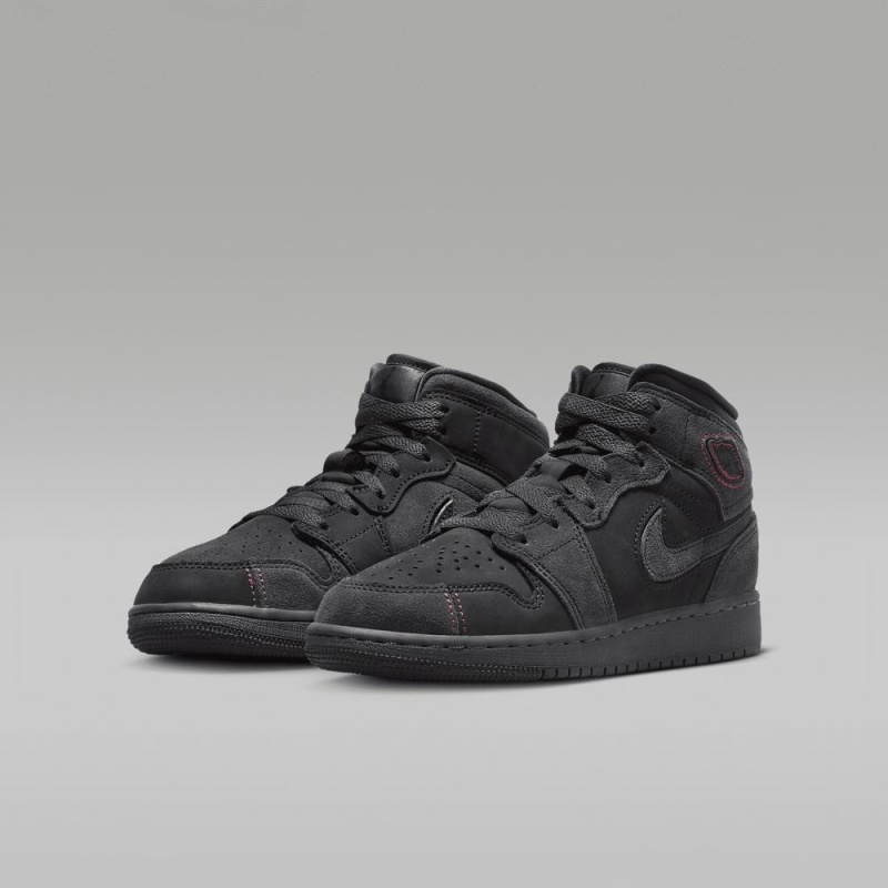 Nike Air Jordan 1 Mid SE Craft Schoenen Kinderen Donkergrijs Nederland | 092873-MFH
