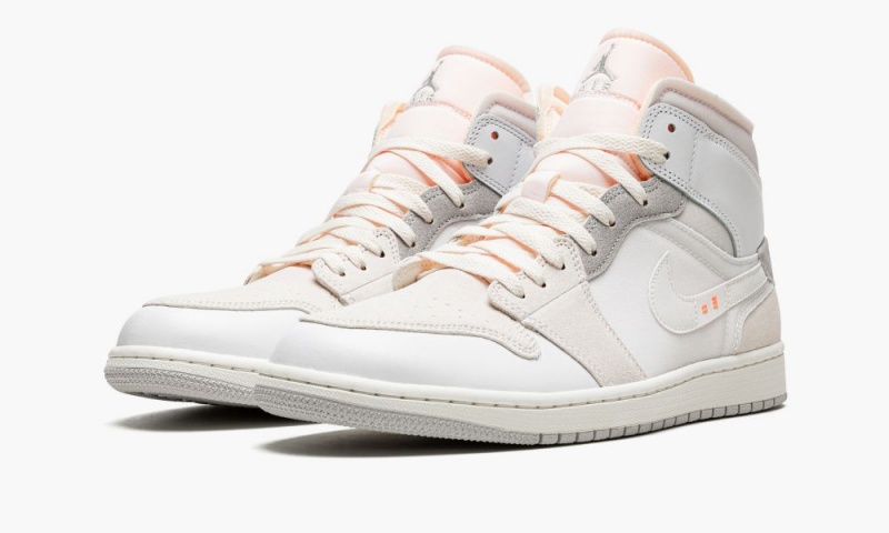 Nike Air Jordan 1 Mid SE Craft Schoenen Heren Wit Grijs Nederland | 921468-BVR