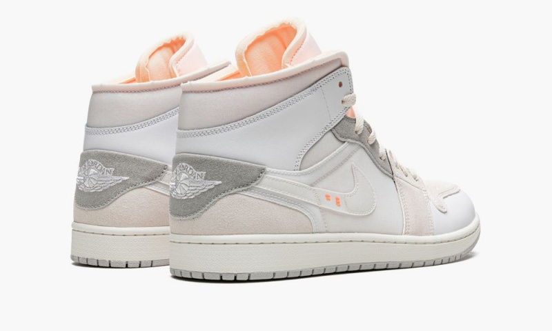 Nike Air Jordan 1 Mid SE Craft Schoenen Heren Wit Grijs Nederland | 921468-BVR