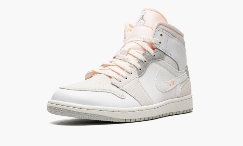 Nike Air Jordan 1 Mid SE Craft Schoenen Heren Wit Grijs Nederland | 921468-BVR