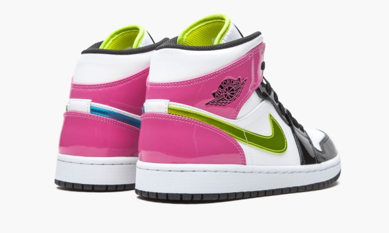 Nike Air Jordan 1 Mid SE 'Cyber / Active Fuchsia' Schoenen Heren Wit Fuchsie Zwart Nederland | 360572-NMT