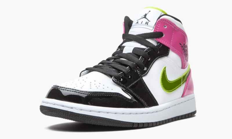 Nike Air Jordan 1 Mid SE 'Cyber / Active Fuchsia' Schoenen Heren Wit Fuchsie Zwart Nederland | 360572-NMT