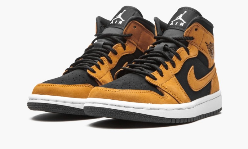 Nike Air Jordan 1 Mid SE 'Desert Ochre' Schoenen Dames Zwart Bruin Nederland | 716825-NJP