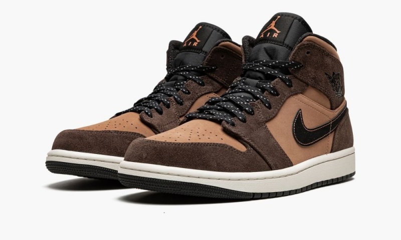 Nike Air Jordan 1 Mid SE 'Earth Tone' Schoenen Heren Donkerchocola Rood Nederland | 391726-OKZ