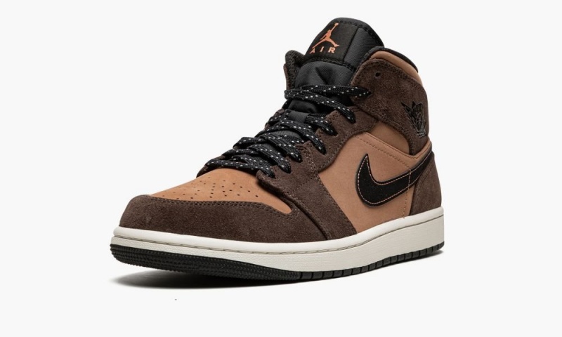 Nike Air Jordan 1 Mid SE 'Earth Tone' Schoenen Heren Donkerchocola Rood Nederland | 391726-OKZ