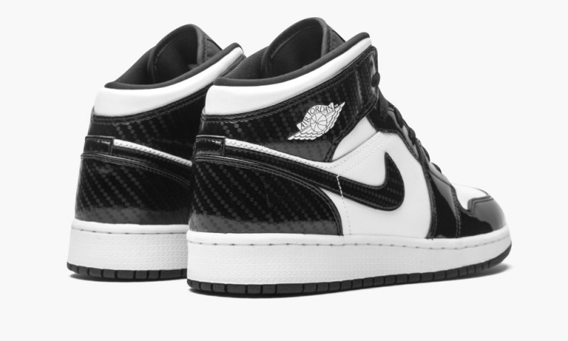 Nike Air Jordan 1 Mid SE GS 'All-Star Weekend 2021' Schoenen Kinderen Zwart Wit Nederland | 985641-CUA