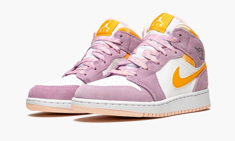 Nike Air Jordan 1 Mid SE GS 'Arctic Pink' Schoenen Kinderen Roze Goud Nederland | 287931-GVD