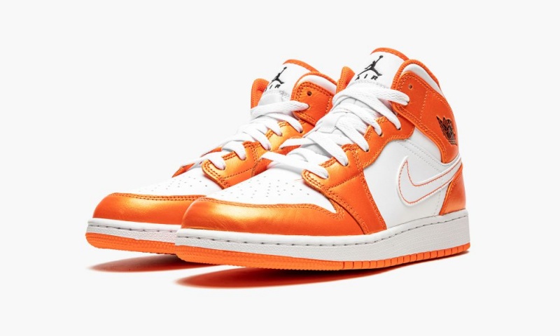 Nike Air Jordan 1 Mid SE GS 'Electro Orange' Schoenen Kinderen Oranje Zwart Wit Nederland | 872015-BOH