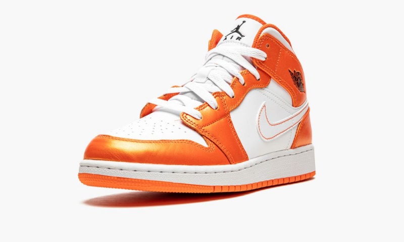 Nike Air Jordan 1 Mid SE GS 'Electro Orange' Schoenen Kinderen Oranje Zwart Wit Nederland | 872015-BOH