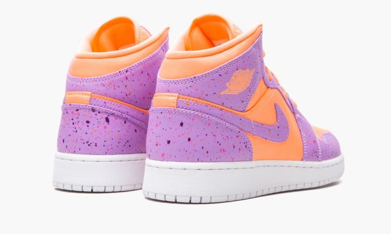 Nike Air Jordan 1 Mid SE (GS) 'Orange Pulse / Atomic Violet' Schoenen Kinderen Oranje Paars Nederland | 240179-RFJ