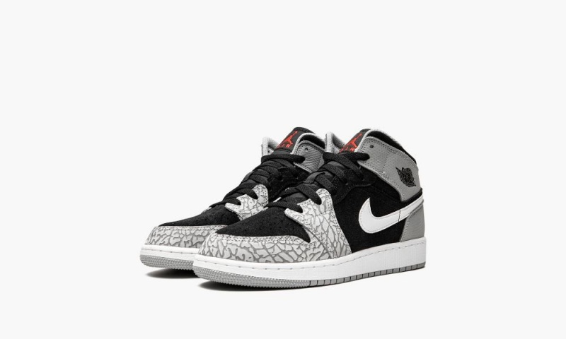 Nike Air Jordan 1 Mid SE GS Schoenen Kinderen Zwart Rood Wit Nederland | 850736-KZV
