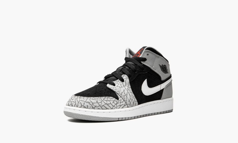 Nike Air Jordan 1 Mid SE GS Schoenen Kinderen Zwart Rood Wit Nederland | 850736-KZV