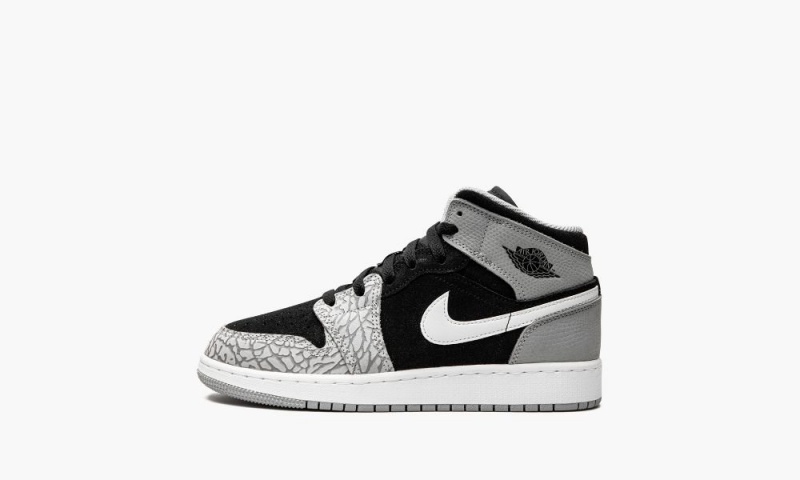 Nike Air Jordan 1 Mid SE GS Schoenen Kinderen Zwart Rood Wit Nederland | 850736-KZV