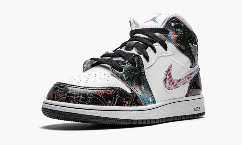 Nike Air Jordan 1 Mid SE GS 'Take Flight' Schoenen Kinderen Wit Lichtrood Blauw Nederland | 134759-EQJ
