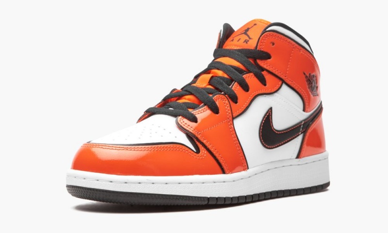 Nike Air Jordan 1 Mid SE GS 'Turf Orange' Schoenen Kinderen Oranje Zwart Wit Nederland | 279083-UXG