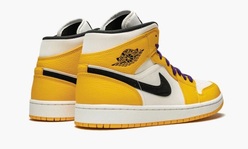 Nike Air Jordan 1 Mid SE 'Lakers' Schoenen Heren Goud Zwart Nederland | 327960-FIJ