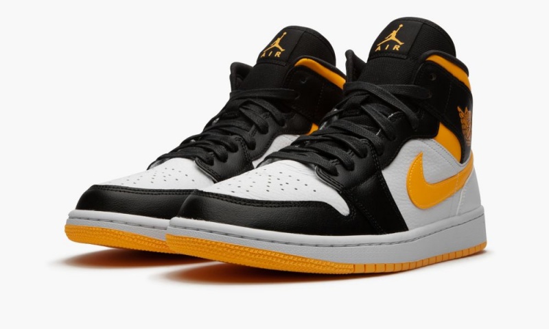 Nike Air Jordan 1 Mid SE 'Laser Orange/Black' Schoenen Dames Wit Oranje Zwart Nederland | 085632-DHJ