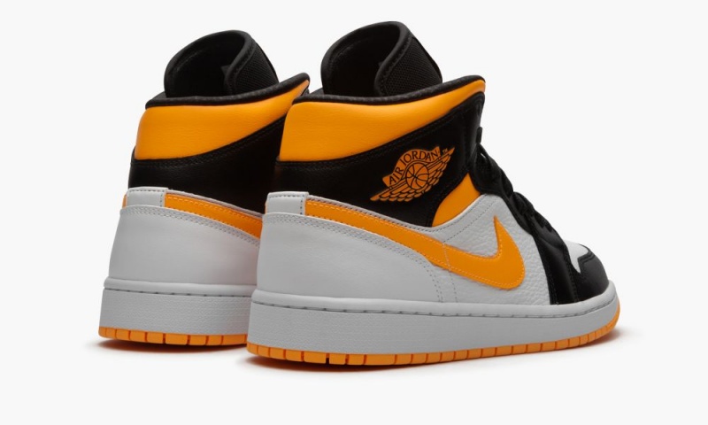 Nike Air Jordan 1 Mid SE 'Laser Orange/Black' Schoenen Dames Wit Oranje Zwart Nederland | 085632-DHJ