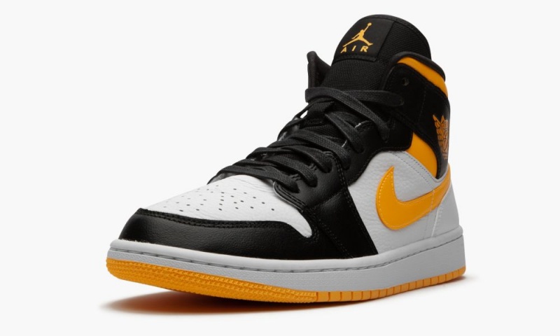 Nike Air Jordan 1 Mid SE 'Laser Orange/Black' Schoenen Dames Wit Oranje Zwart Nederland | 085632-DHJ