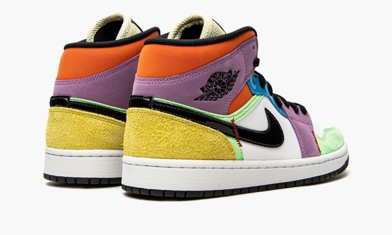 Nike Air Jordan 1 Mid SE 'Lightbulb' Schoenen Dames Wit Zwart Nederland | 715234-NJH