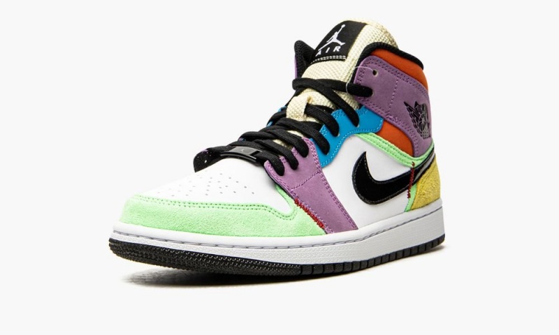 Nike Air Jordan 1 Mid SE 'Lightbulb' Schoenen Dames Wit Zwart Nederland | 715234-NJH