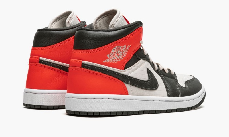 Nike Air Jordan 1 Mid SE 'Newsprint' Schoenen Dames Rood Zwart Nederland | 687215-ZWP