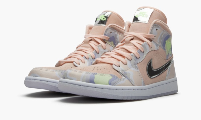 Nike Air Jordan 1 Mid SE 'P(Her)spective' Schoenen Dames Koraal Nederland | 157846-KZA