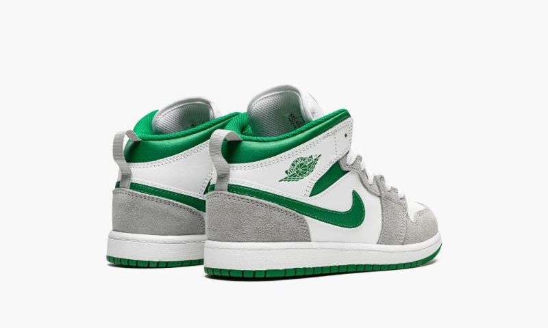 Nike Air Jordan 1 Mid SE PS 'Grey / Green' Schoenen Kinderen Wit Diepgroen Nederland | 439176-GDJ