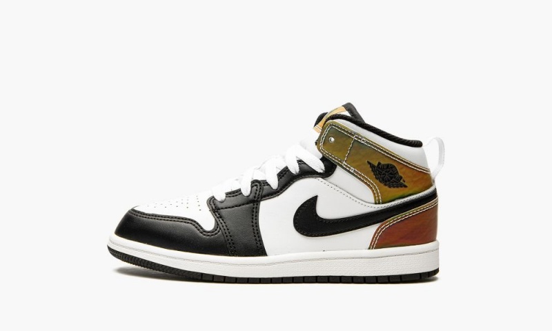 Nike Air Jordan 1 Mid SE PS \'Heat Reactive\' Schoenen Kinderen Wit Zwart Nederland | 647593-CMR