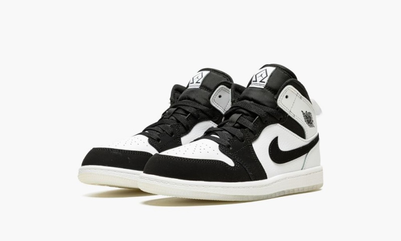 Nike Air Jordan 1 Mid SE (PS) Schoenen Kinderen Wit Zwart Nederland | 532478-WJH