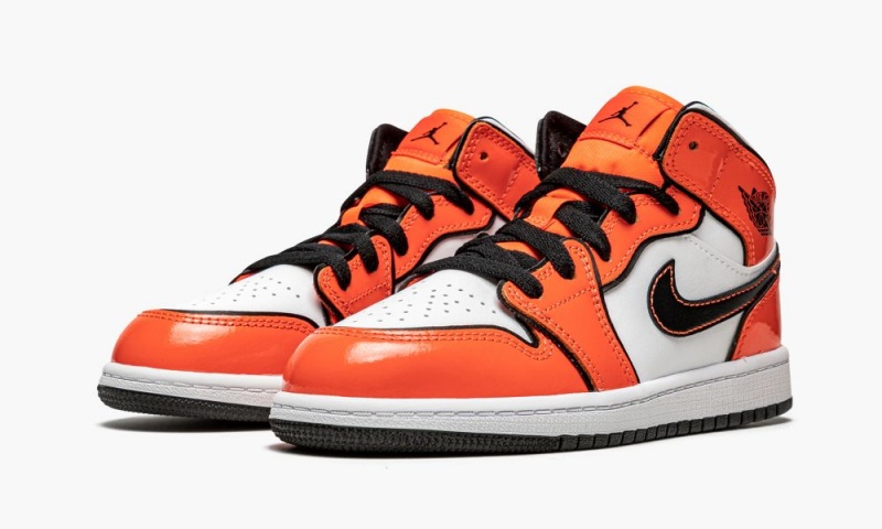 Nike Air Jordan 1 Mid SE PS 'Turf Orange' Schoenen Kinderen Oranje Zwart Wit Nederland | 325640-PEH