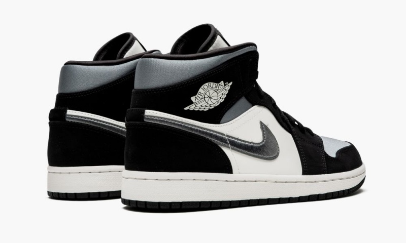 Nike Air Jordan 1 Mid SE 'Satin Grey' Schoenen Heren Zwart Grijs Nederland | 497820-WXE