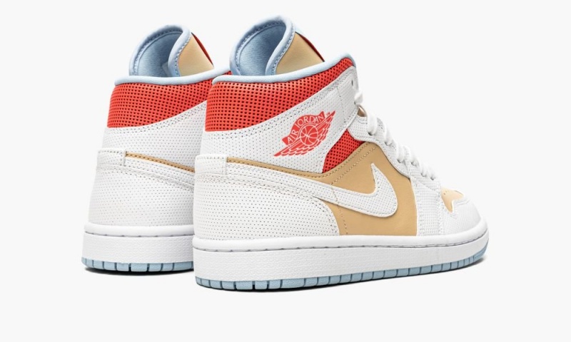 Nike Air Jordan 1 Mid SE 'Sesame' Schoenen Dames Wit Rood Nederland | 836479-NAK