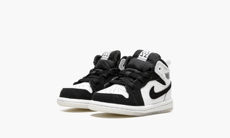 Nike Air Jordan 1 Mid SE (TD) 'Diamond' Schoenen Kinderen Wit Zwart Nederland | 024678-OFN