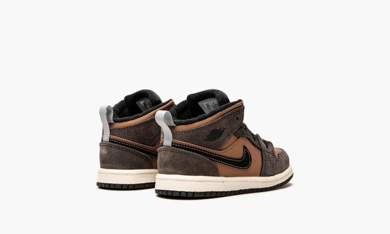 Nike Air Jordan 1 Mid SE (TD) Schoenen Kinderen Donkerchocola Rood Nederland | 195248-WTU