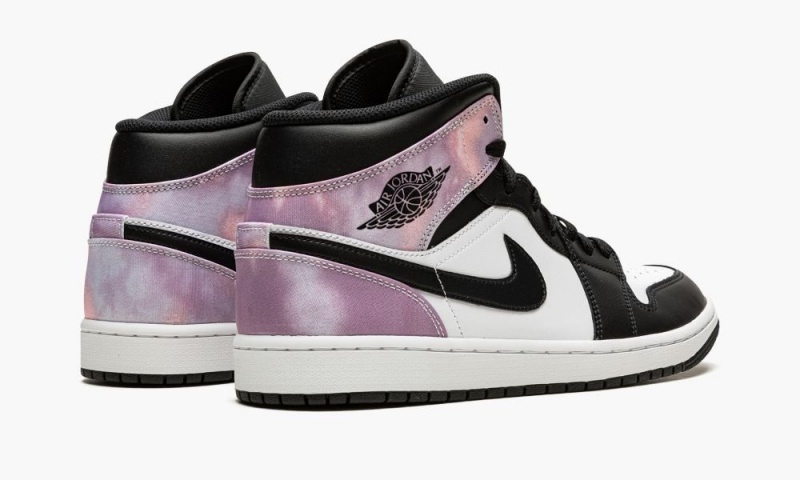 Nike Air Jordan 1 Mid SE 'Tie-Dye' Schoenen Heren Zwart Koraal Wit Nederland | 520736-YWL