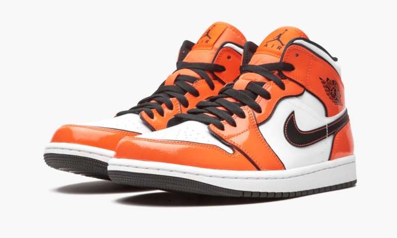Nike Air Jordan 1 Mid SE 'Turf Orange' Schoenen Heren Oranje Zwart Wit Nederland | 821956-DIA