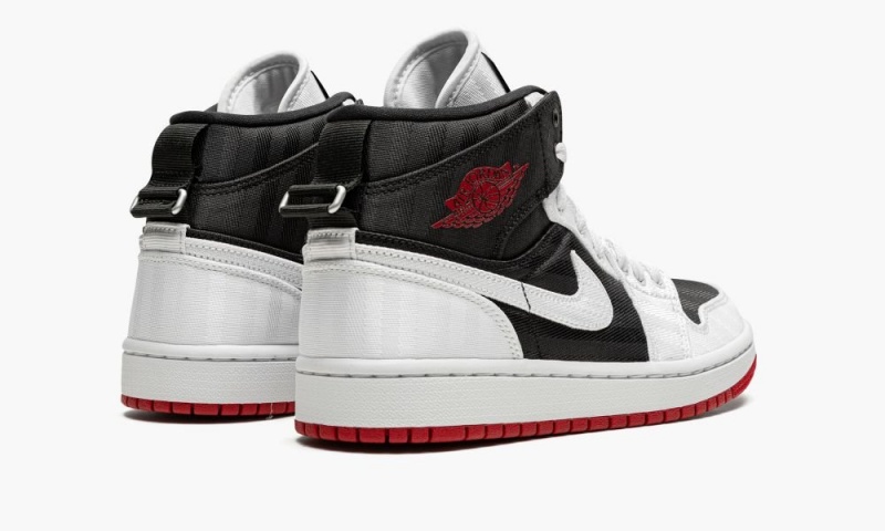 Nike Air Jordan 1 Mid SE UTL 'White / Black / Gym Red' Schoenen Dames Zwart Wit Rood Nederland | 794218-OVQ