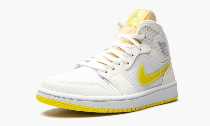 Nike Air Jordan 1 Mid SE 'Voltage Yellow' Schoenen Dames Wit Geel Nederland | 241890-QTH