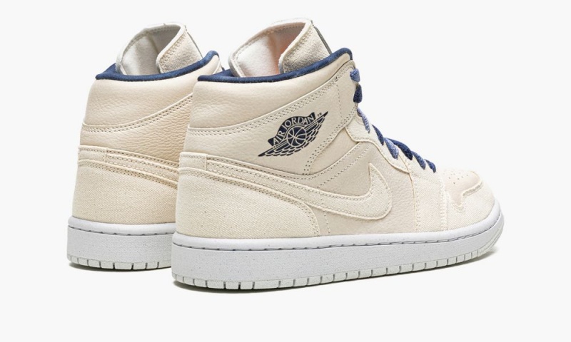 Nike Air Jordan 1 Mid 'Sanddrift' Schoenen Dames Donkerblauw Nederland | 701469-JBI